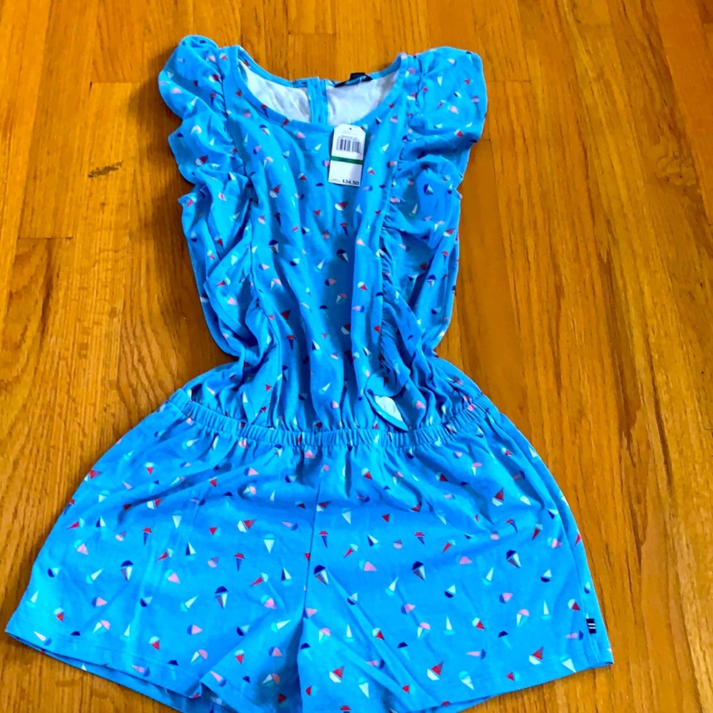 Nautica girls sailboat ruffle romper L NWT 🛥️